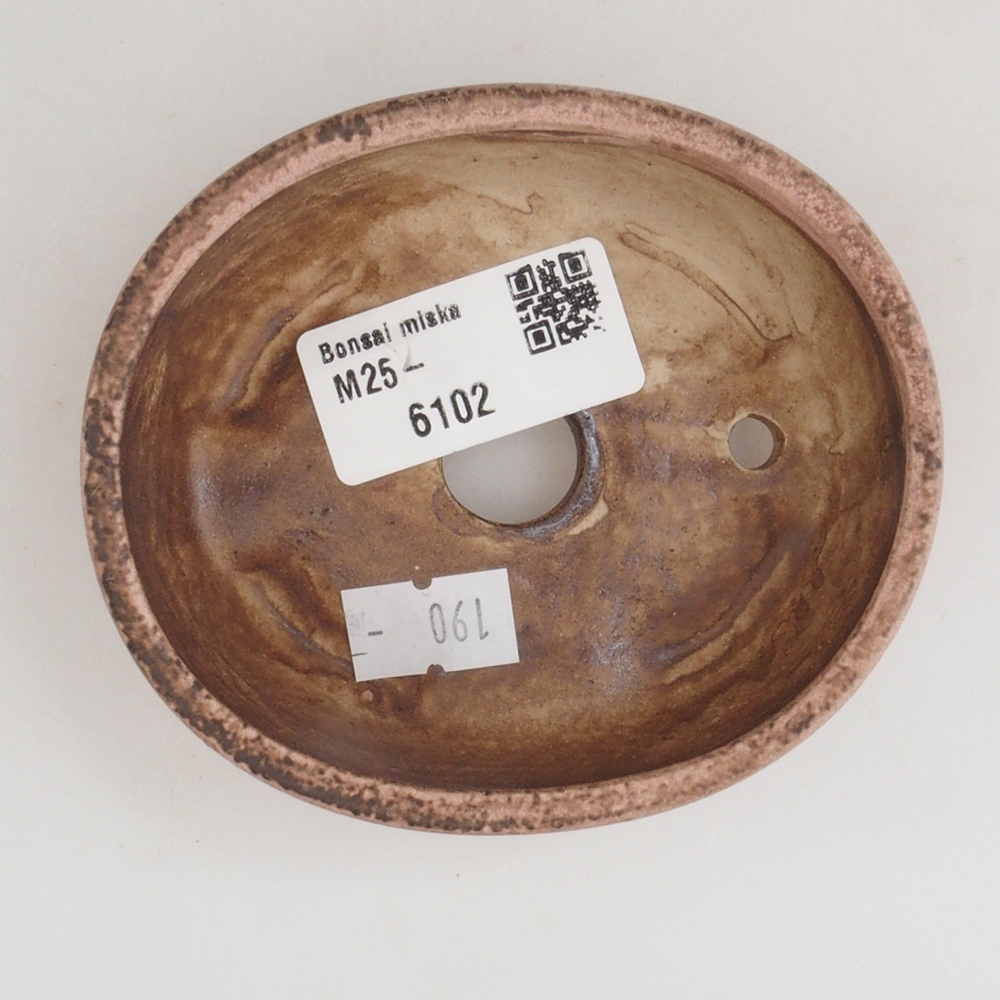 Bonsaischale aus Keramik 10 x 8,5 x 4 cm, braun