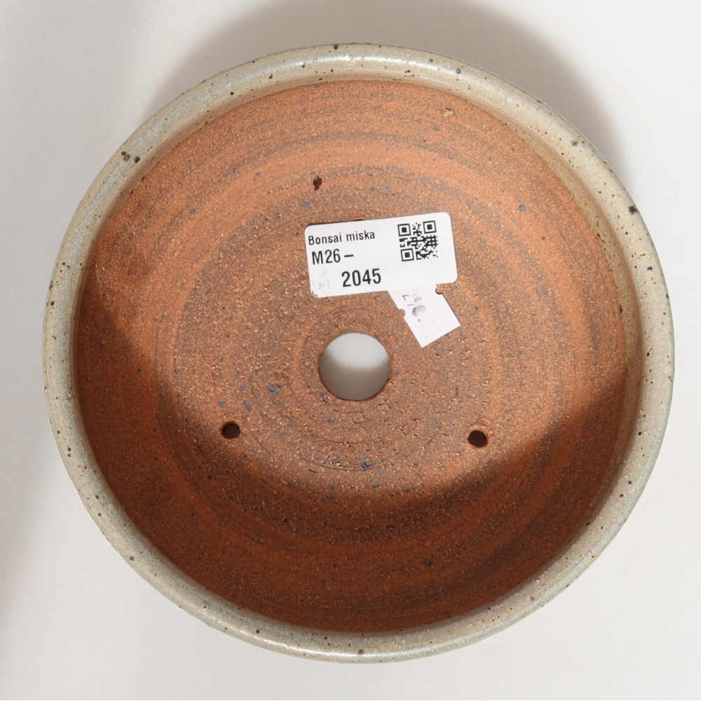Bonsaischale aus Keramik 14,5 x 14,5 x 5,5 cm, Farbe beige