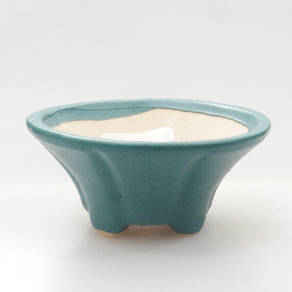 Bonsaischale aus Keramik 6,5 x 5,5 x 4 cm, Farbe blau