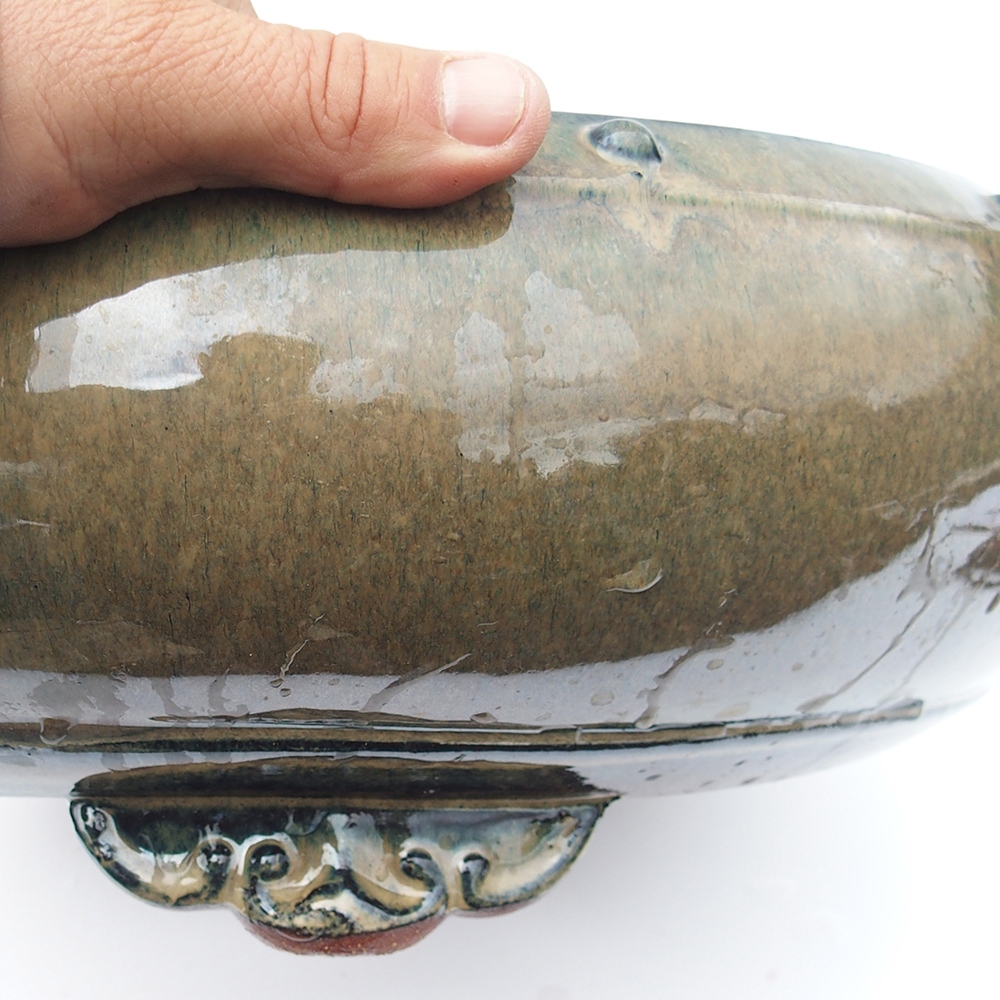 Schale 41 x 41 x 13,5 cm grau