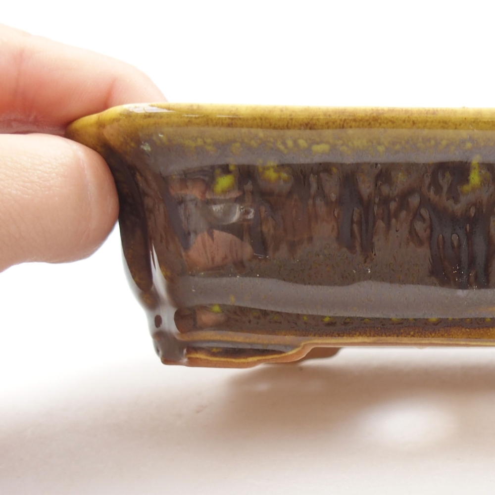 Bonsaischale aus Keramik 15,5 x 12 x 6 cm, Farbe blau