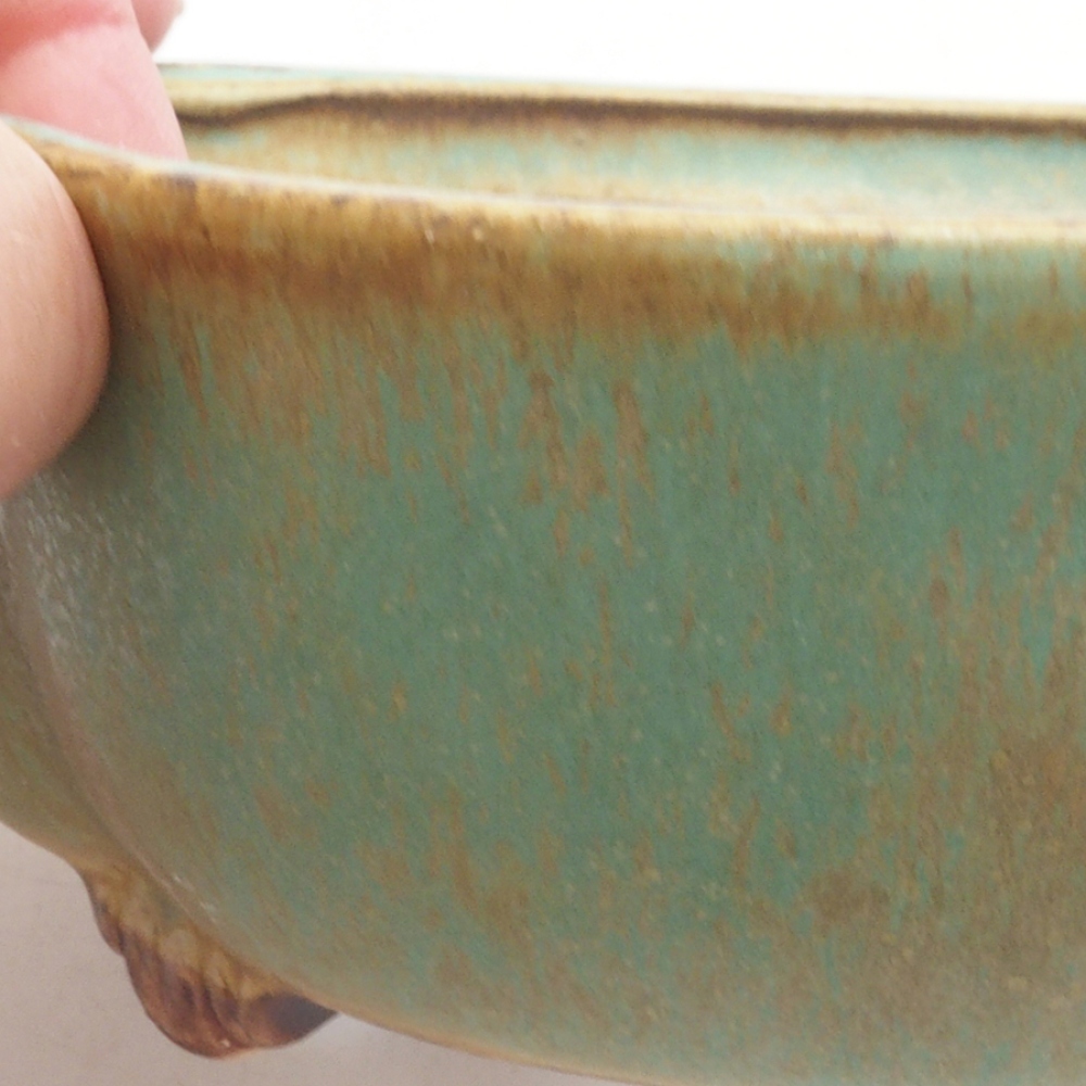 Bonsaischale aus Keramik 10 x 8,5 x 4 cm, braun