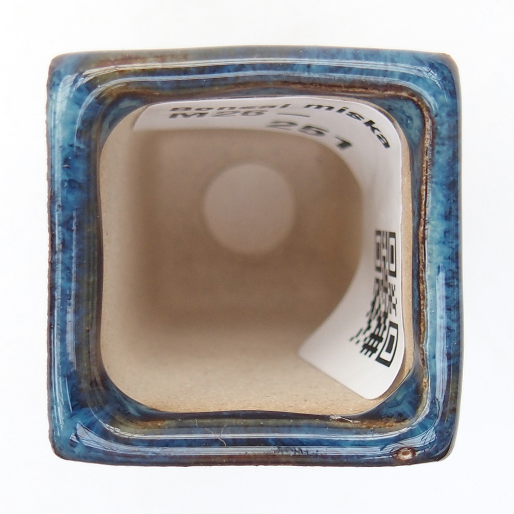 Mini-Bonsaischale 3 x 3 x 5,5 cm, Farbe blau
