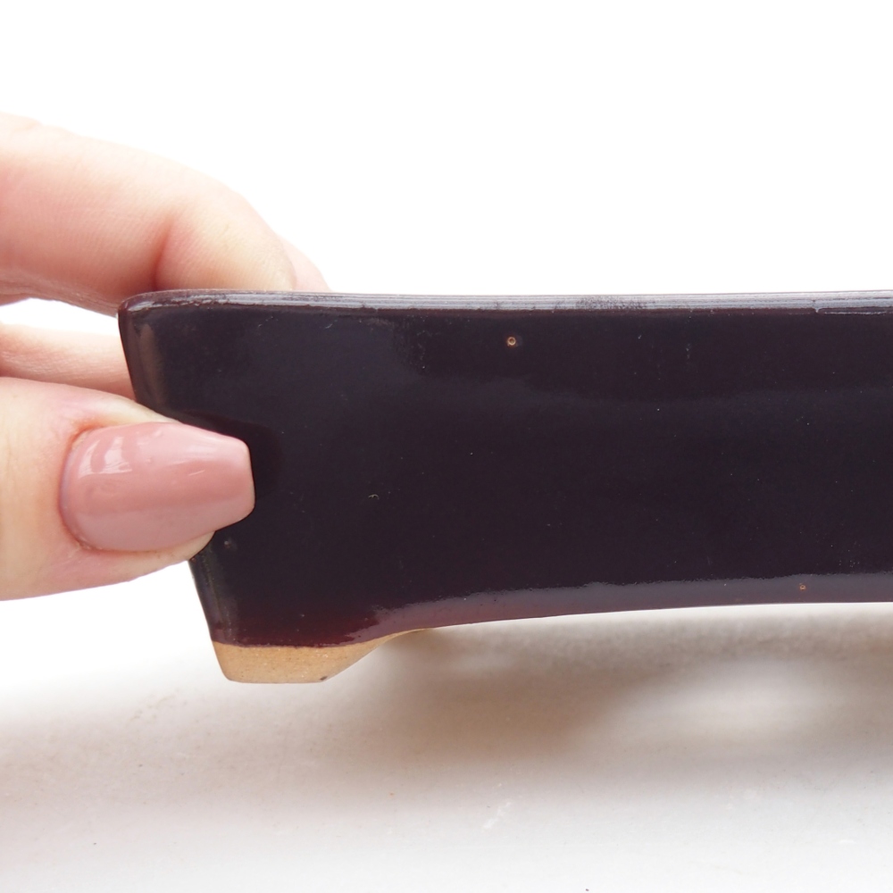 Bonsaischale aus Keramik 11,5 x 9 x 3,5 cm, braun