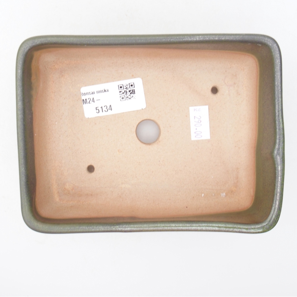Bonsaischale aus Keramik 15 x 11 x 5,5 cm, grün