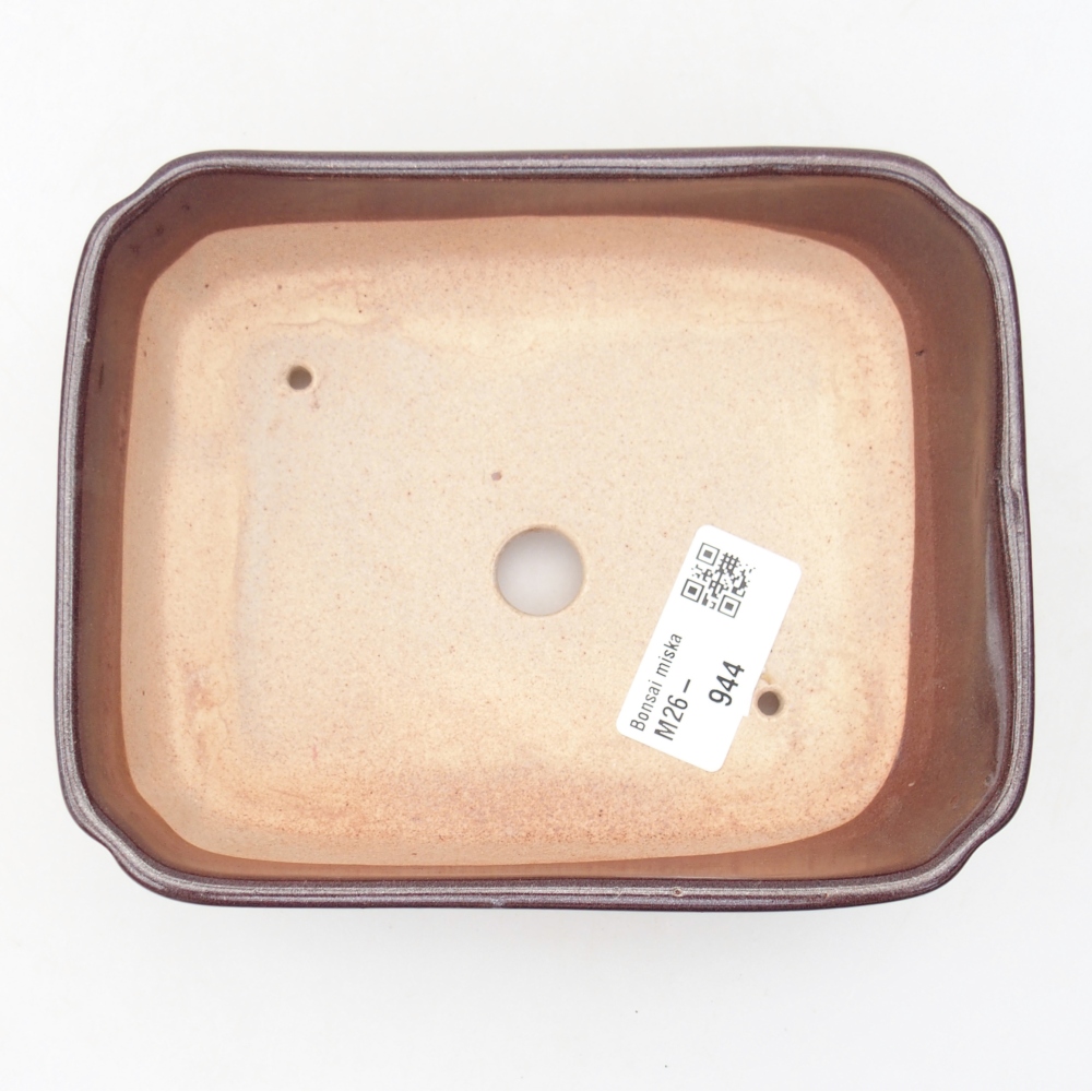 Bonsaischale aus Keramik 15 x 12 x 4,5 cm, braun