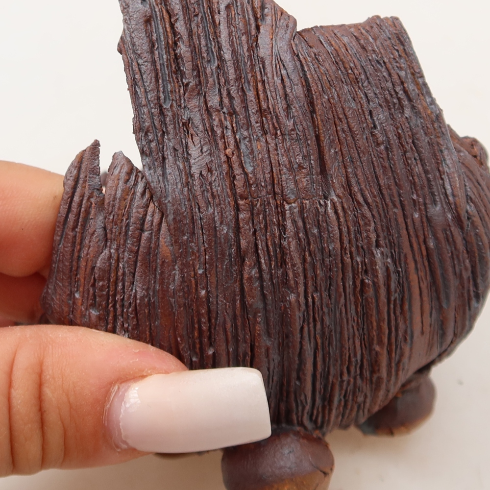Keramikschale  9,5 x 8,5 x 9 cm, Farbe: braun