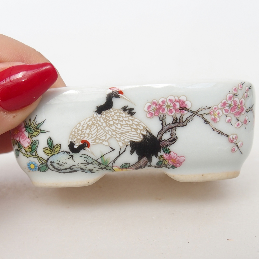 Mini-Bonsaischale 8 x 6 x 3 cm, weiß