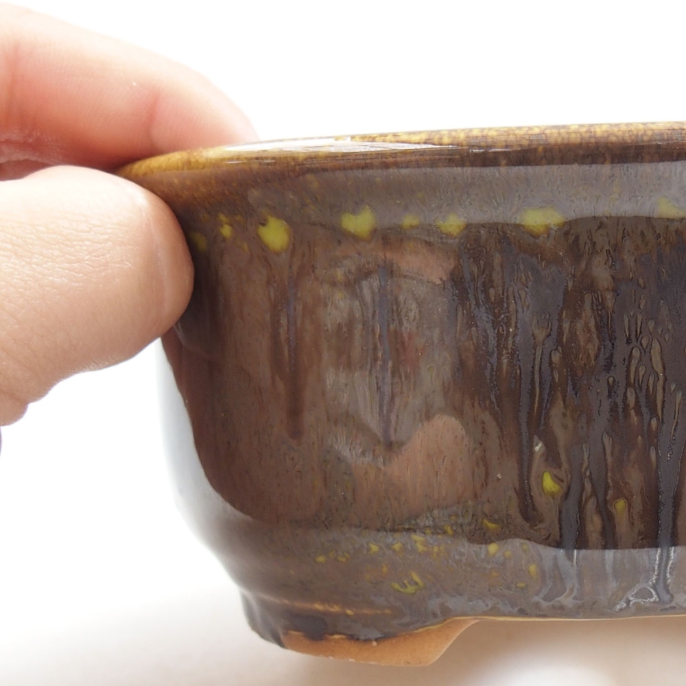 Bonsaischale aus Keramik 15,5 x 12 x 6 cm, Farbe blau