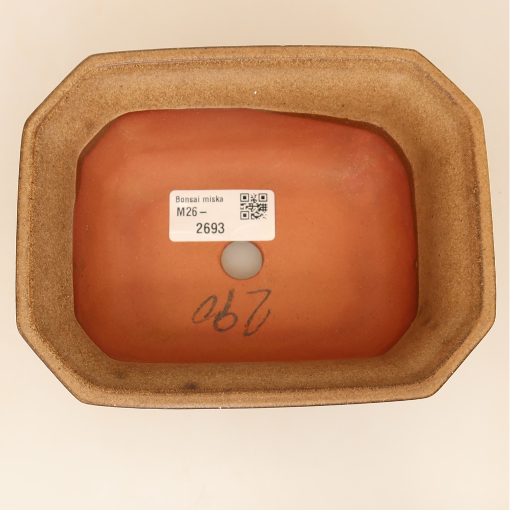 Keramikschale  15 x 12 x 7 cm, Farbe: braun