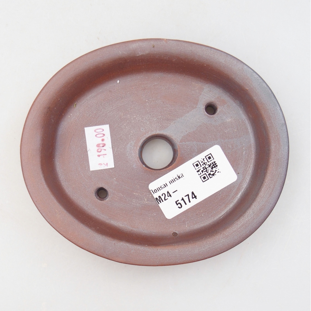 Bonsaischale aus Keramik 12,5 x 10,5 x 2 cm, braun