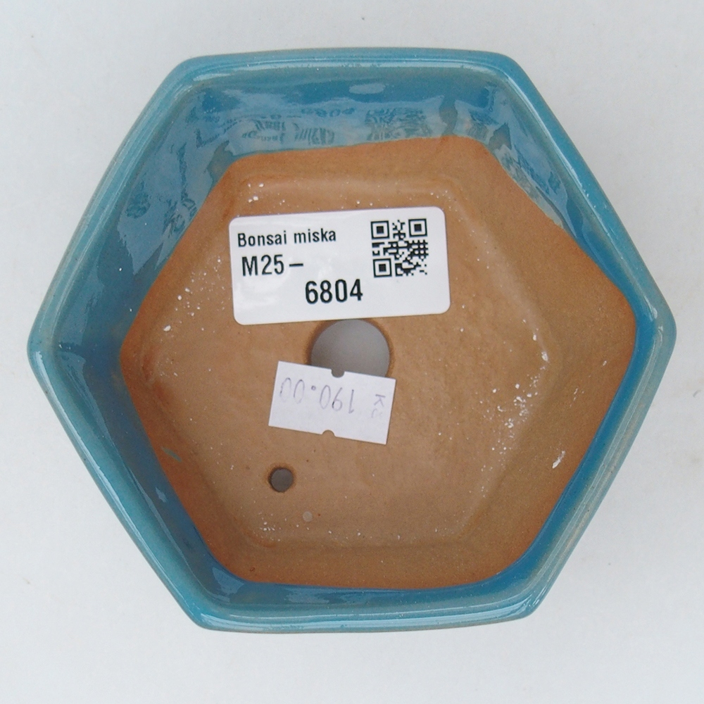 Bonsaischale aus Keramik 10,5 x 9,5 x 5 cm, Farbe blau
