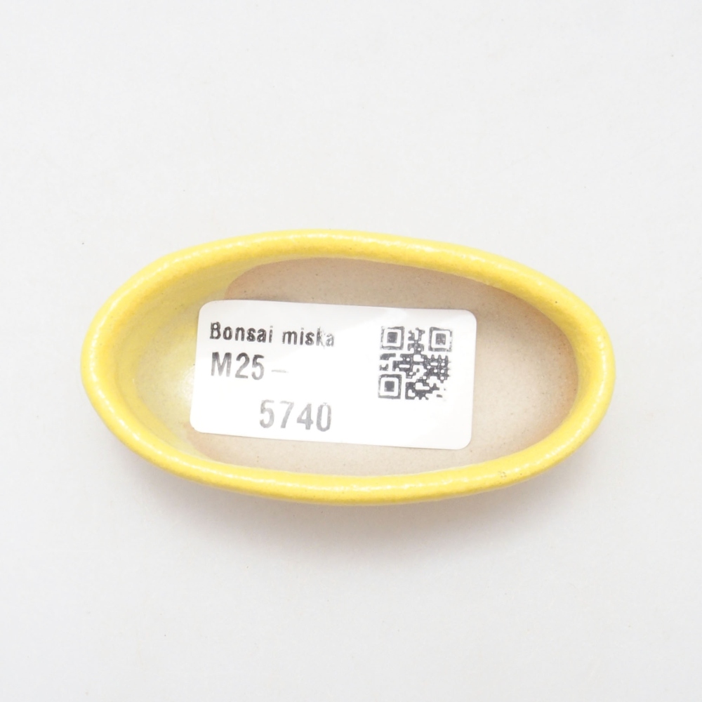 Bonsaischale aus Keramik 6,5 x 3,5 x 2 cm, gelb