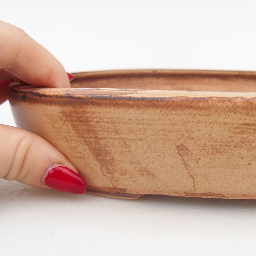 Bonsaischale aus Keramik 22 x 17 x 4 cm, rosa