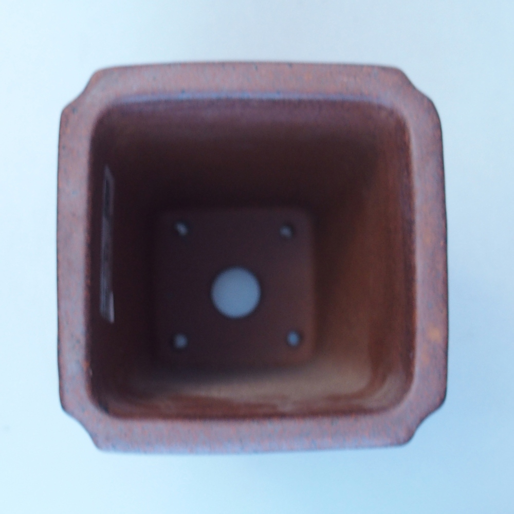 Schale 9,5 x 9,5 x 18,5 cm braun