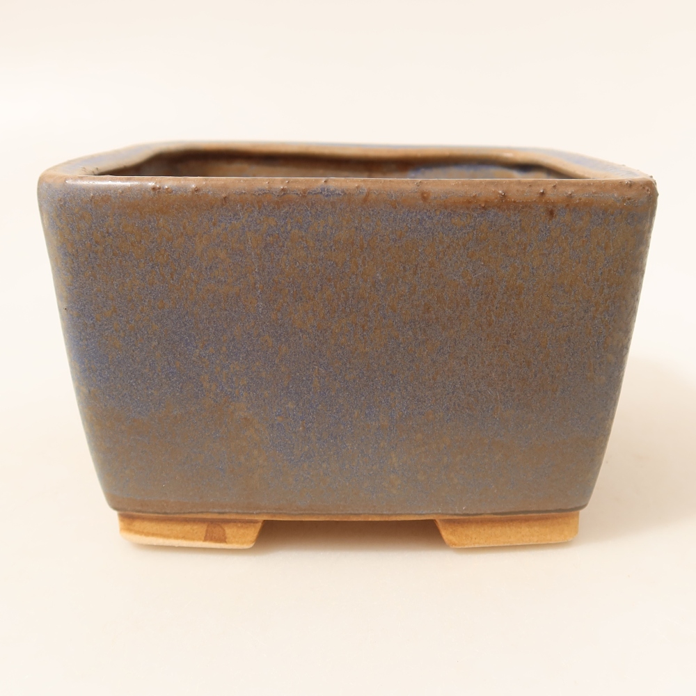 Keramik-Bonsai-Schale 13 x 13 x 8 cm, Farbe: Blau
