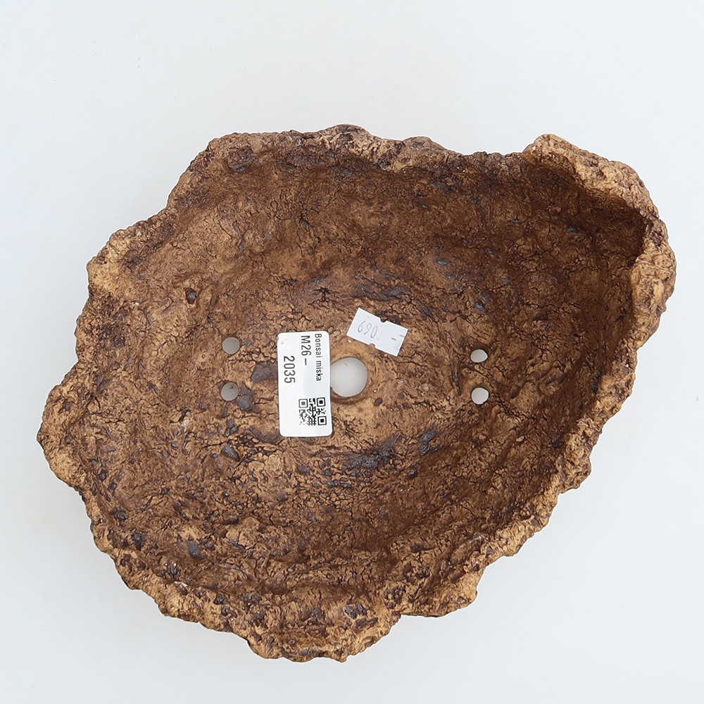 Keramikschale 19,5 x 16 x 13 cm, Farbe: braun