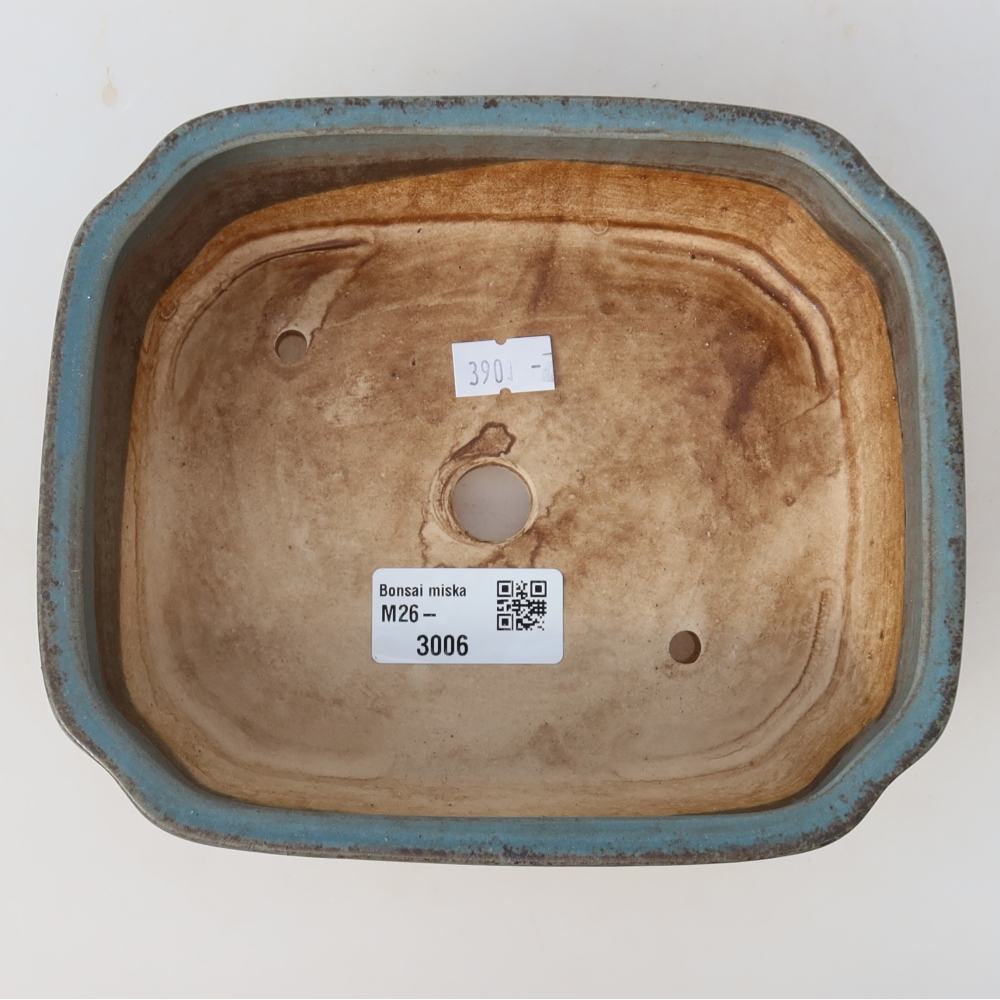 Keramik-Bonsai-Schale, 17,5 × 14,5 × 5 cm, Farbe: Blau