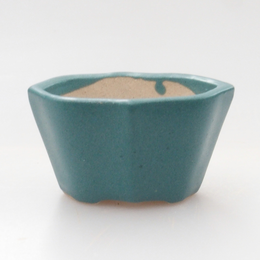 Bonsaischale aus Keramik 6,5 x 5,5 x 4 cm, Farbe blau