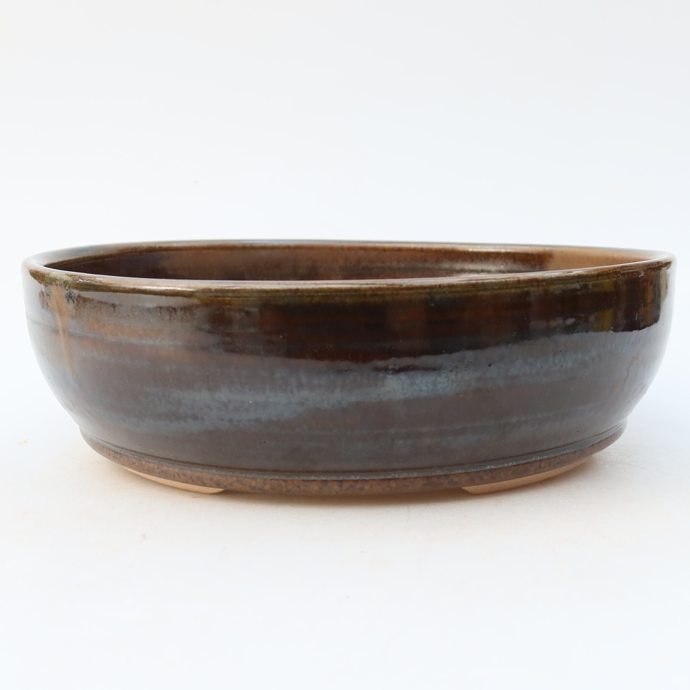 Bonsaischale aus Keramik 20 x 20 x 6 cm, braun