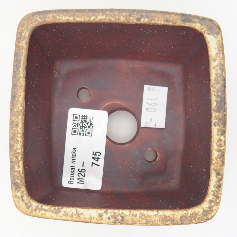 Bonsaischale aus Keramik 8,5 x 8,5 x 5,5 cm, grün