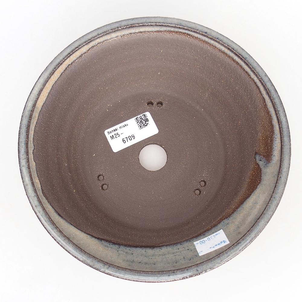 Bonsaischale aus Keramik 19 x 19 x 6 cm, grau