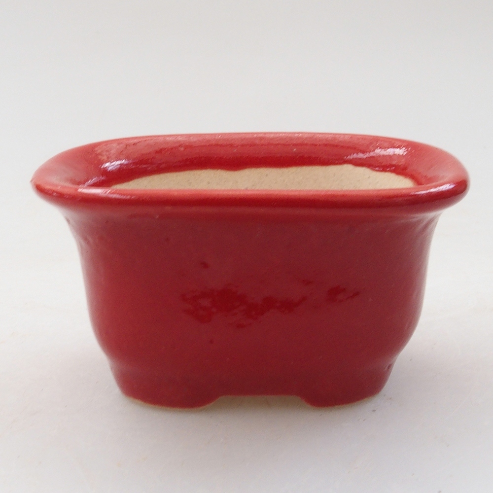 Mini-Bonsaischale 6 x 4,5 x 3 cm, Farbe rot