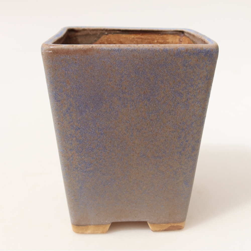 Bonsaischale aus Keramik 8,5 x 8,5 x 10,5 cm, Farbe blau