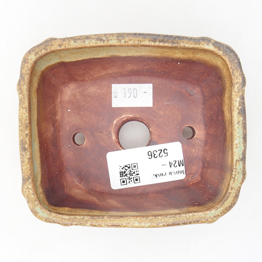 Bonsaischale aus Keramik 10,5 x 8,5 x 4 cm, grün