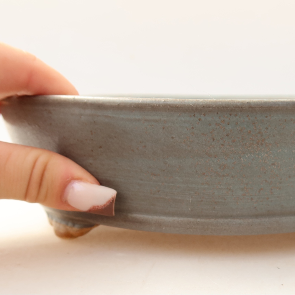 Keramik-Bonsai-Schale 21,5 x 21,5 x 6 cm, Farbe: Blau