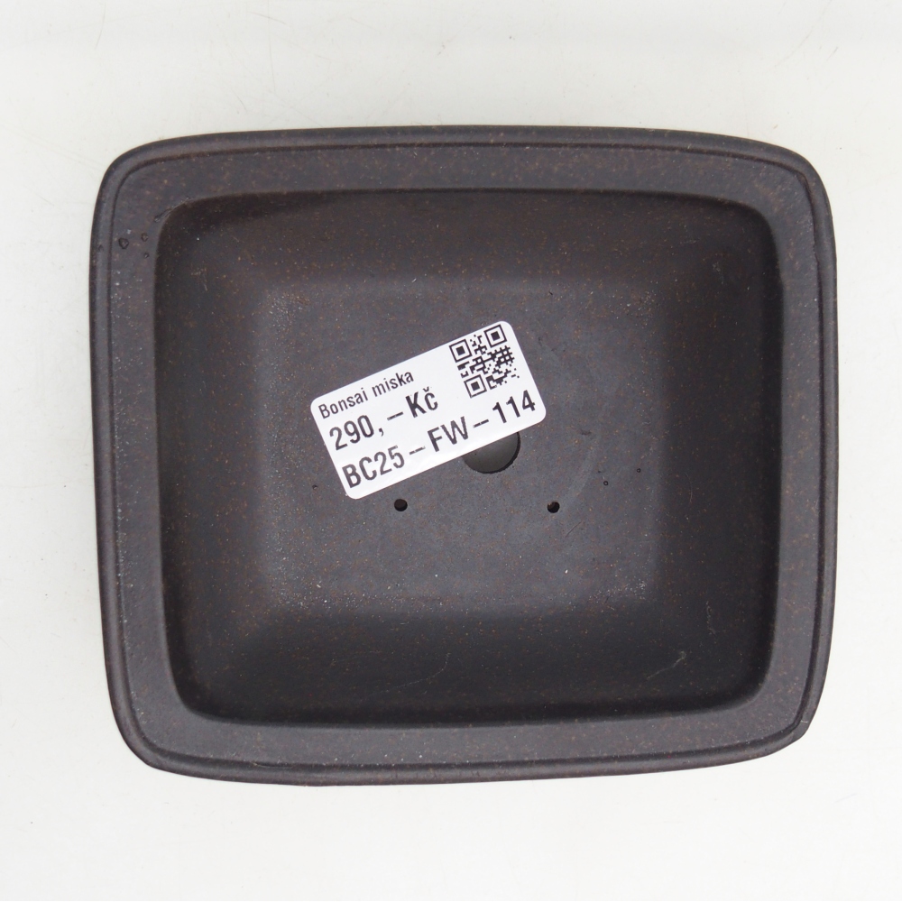 Bonsaischale aus Keramik 12 x 11 x 4,5 cm, Farbe bräunlich ocker