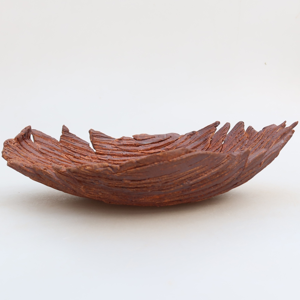 Keramikschale  24 x 17 x 6,5 cm, Farbe: braun