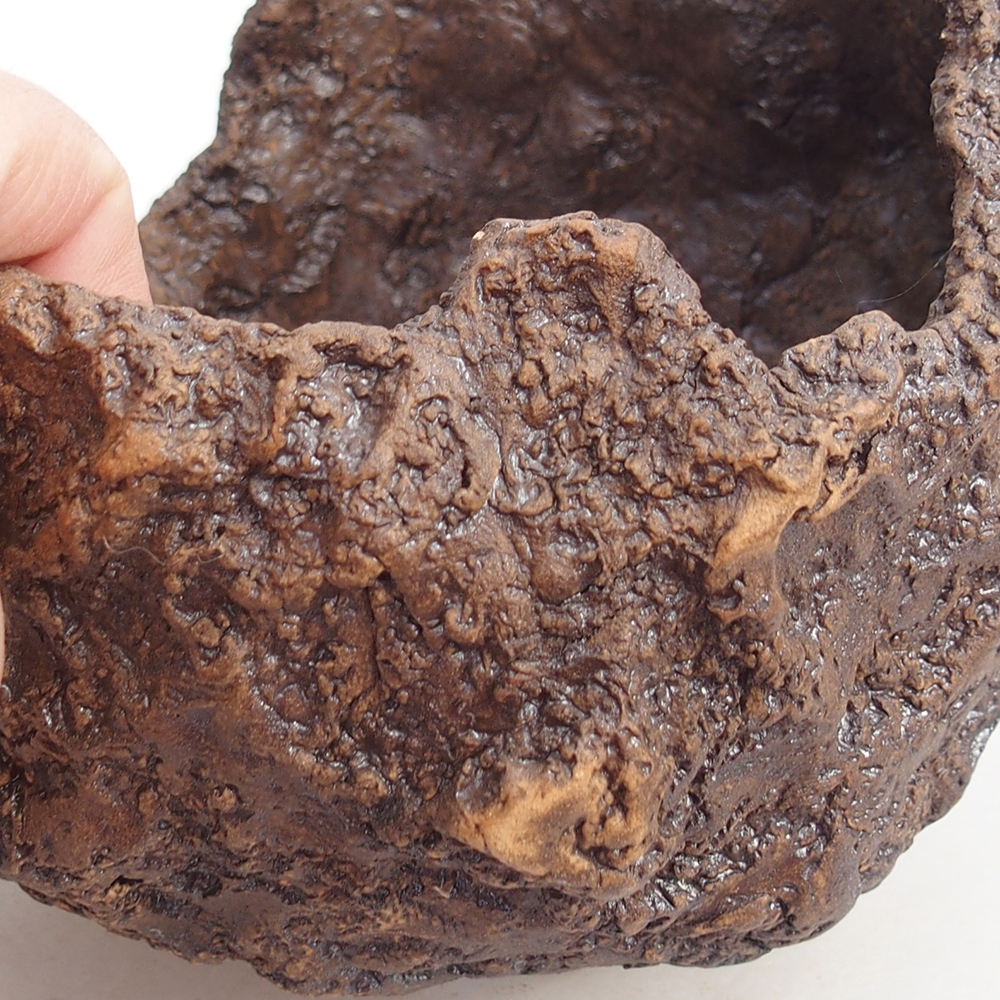 Keramikschale 16 x 14 x 14 cm , Farbe braun