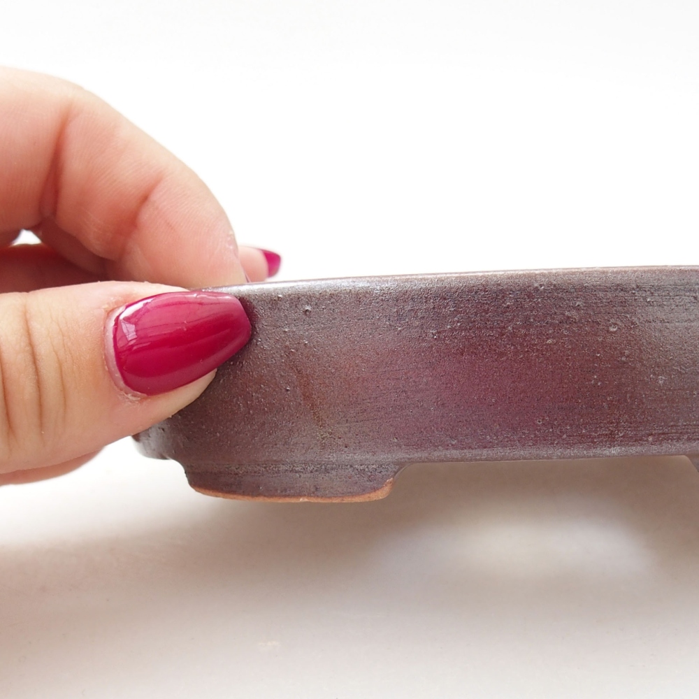 Bonsaischale aus Keramik 11,5 x 9 x 2,5 cm, braun