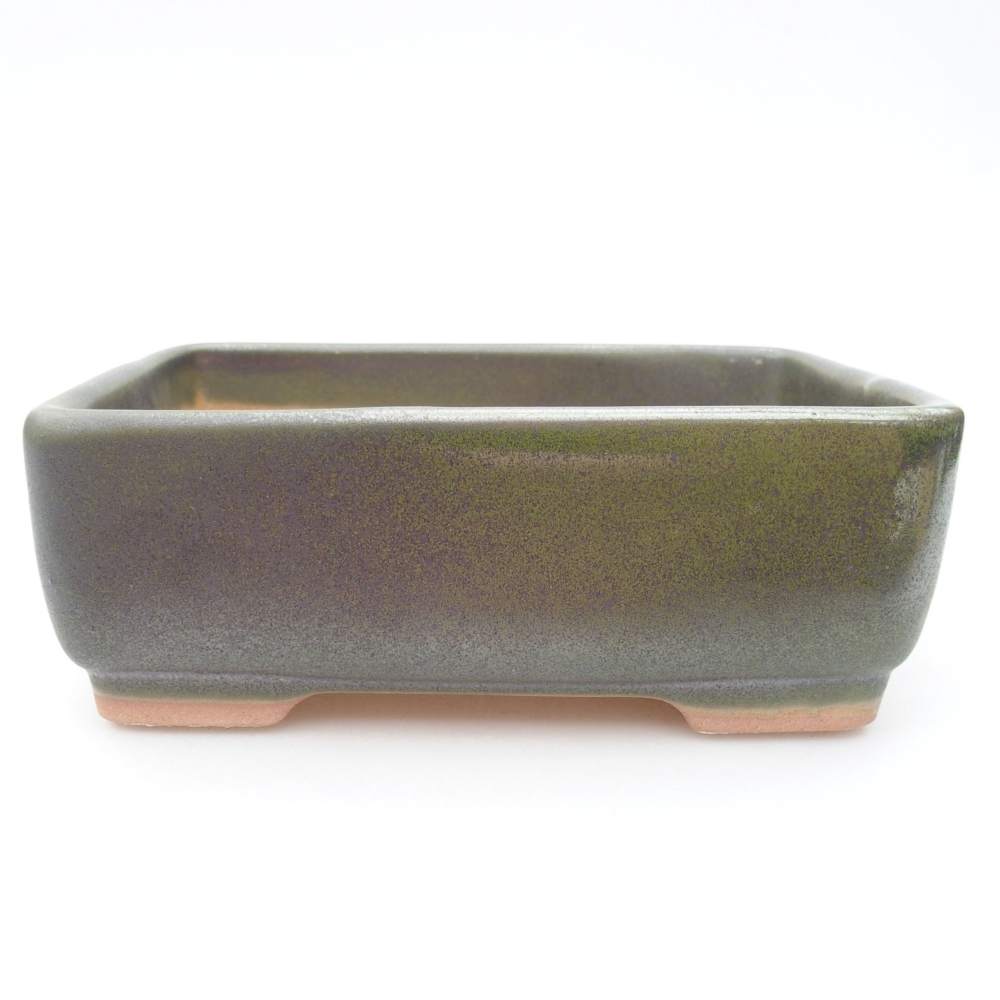 Bonsaischale aus Keramik 15 x 11 x 5,5 cm, grün