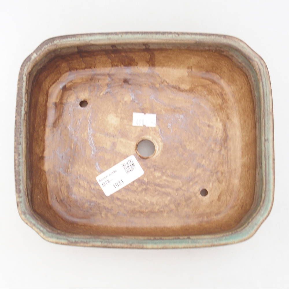 Bonsaischale aus Keramik 21 x 18 x 6 cm, grün