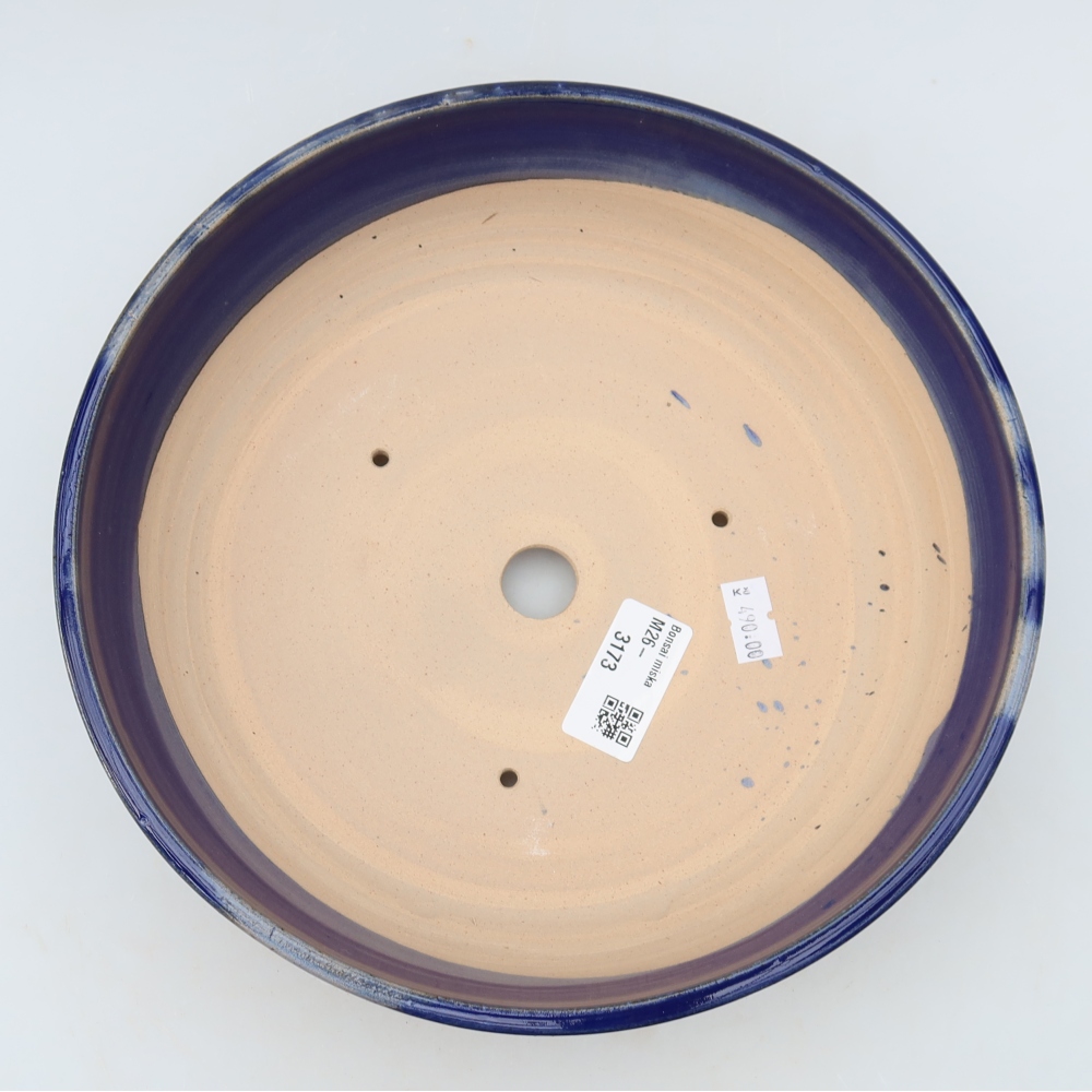 Bonsaischale aus Keramik 23 x 23 x 6 cm, Farbe blau