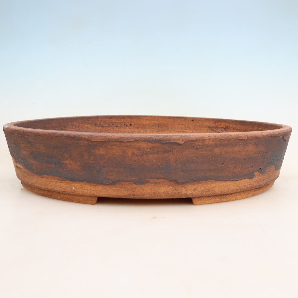 Keramik-Bonsai-Schale 38 x 30 x 7,5 cm, Farbe: braun