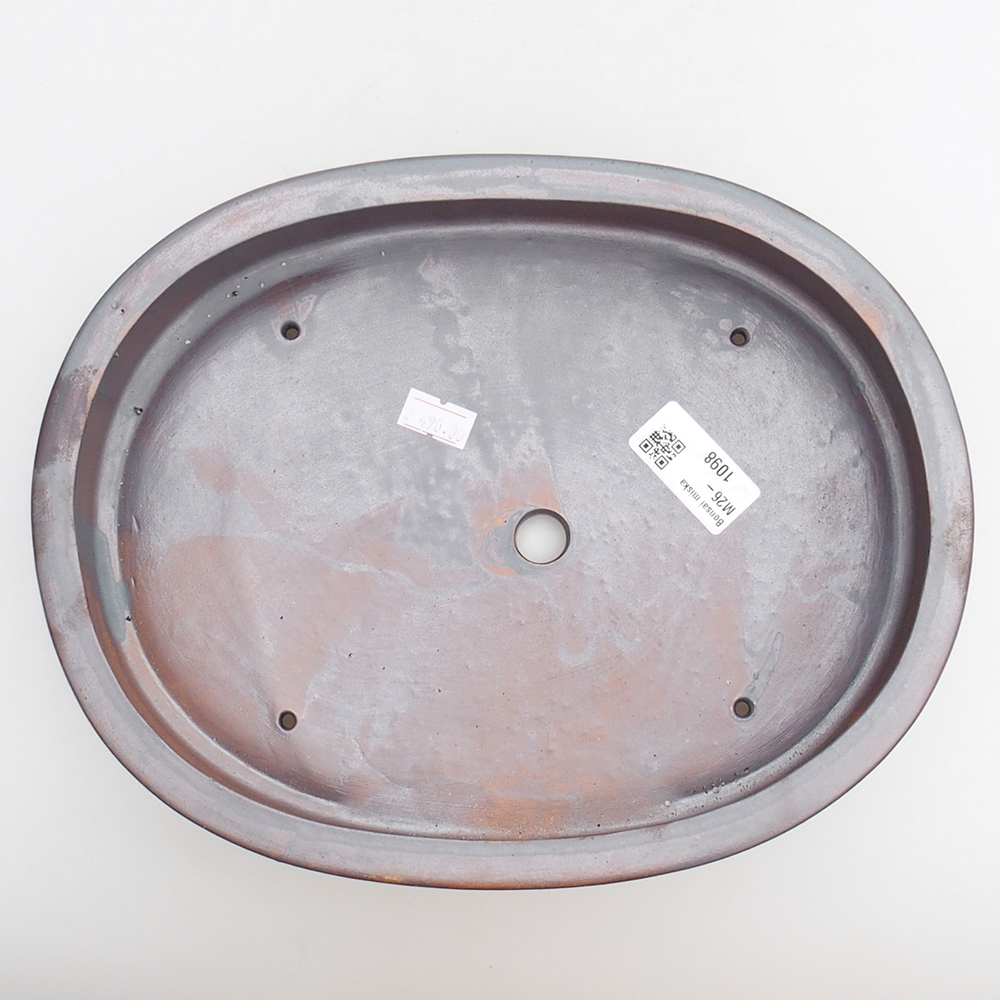 Bonsaischale aus Keramik 26 x 20 x 5 cm, metallfarben