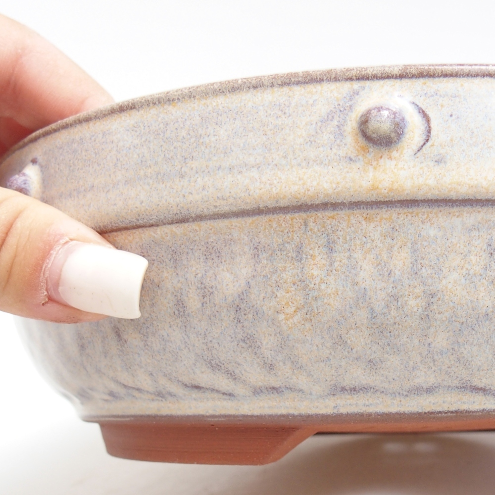 Bonsaischale aus Keramik 20,5 x 20,5 x 6,5 cm, Farbe blau