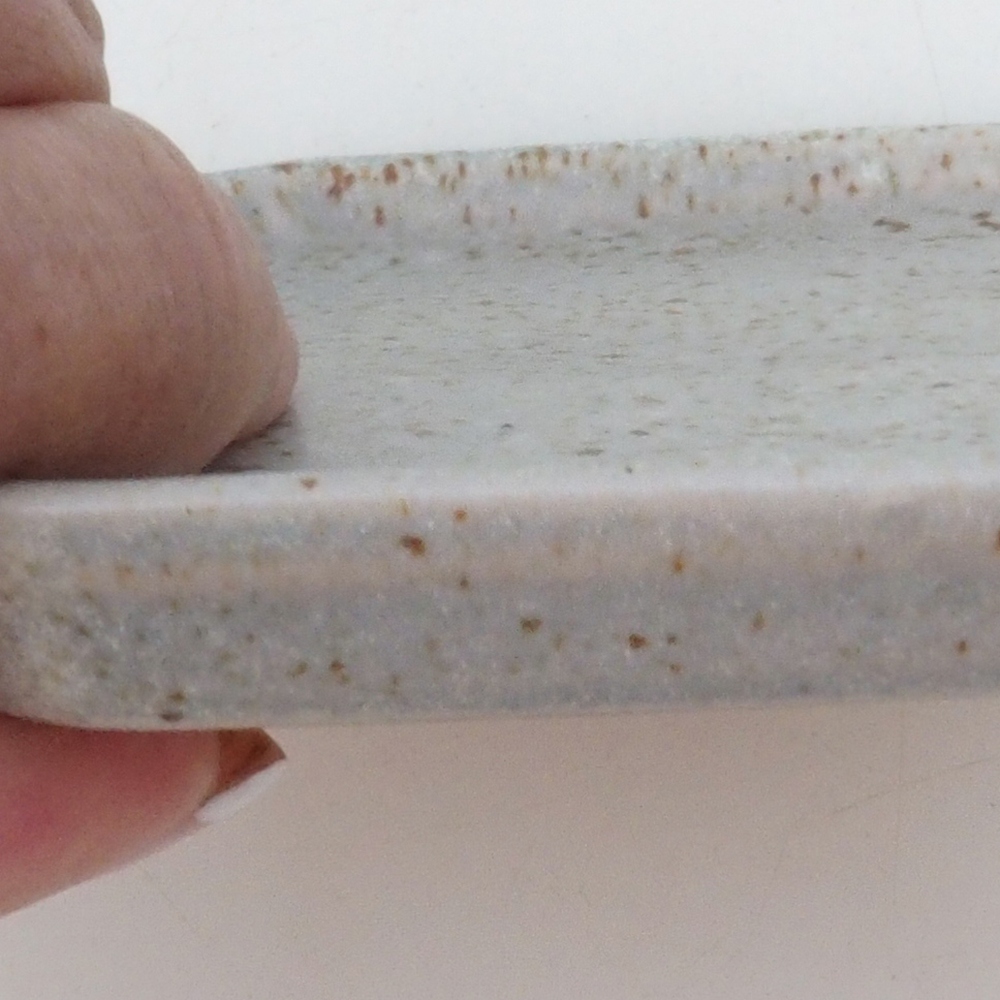 Keramikschale H13 -12 x 12 x 1 cm - beige