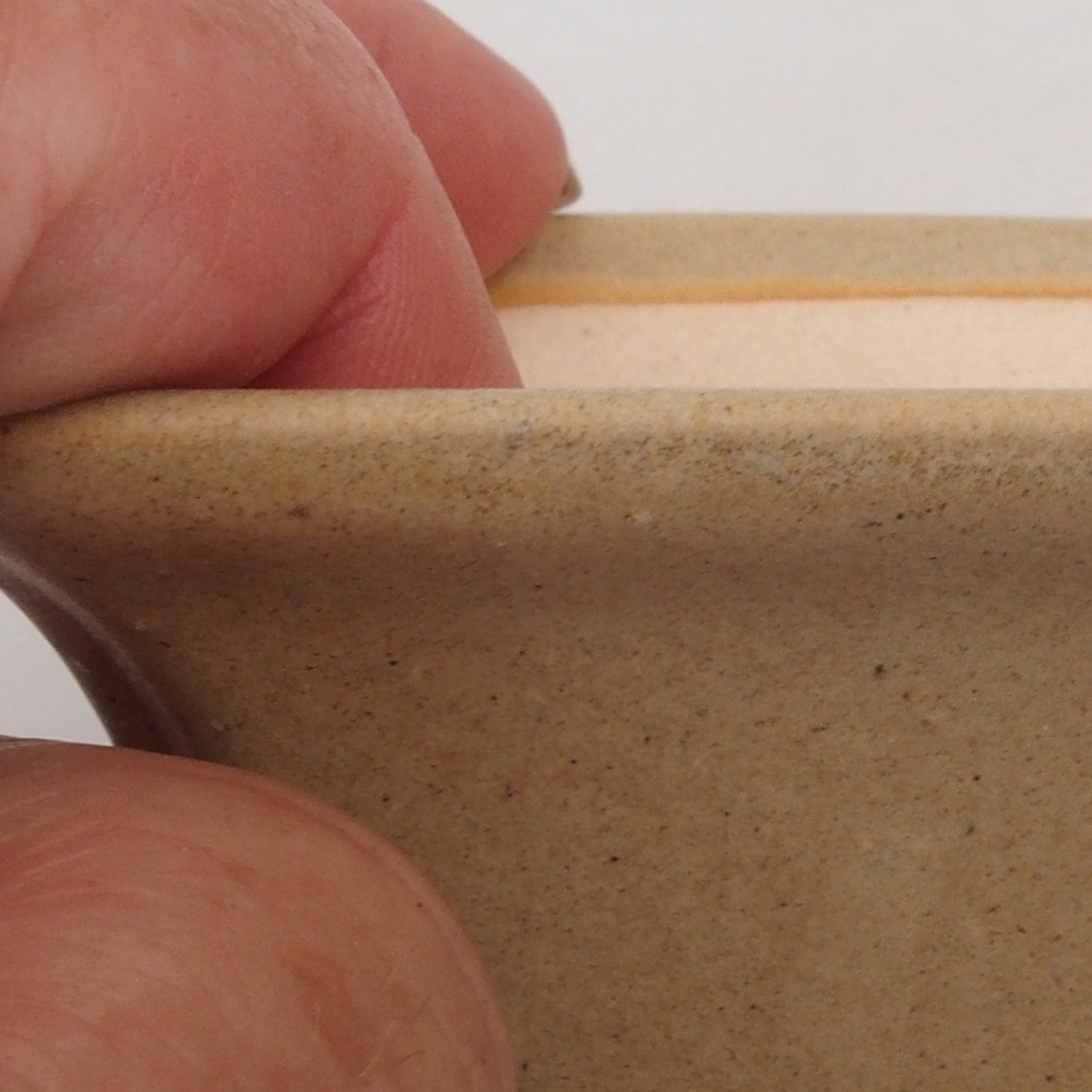 Mini-Bonsaischale 7,5 x 7,5 x 4,5 cm, braun