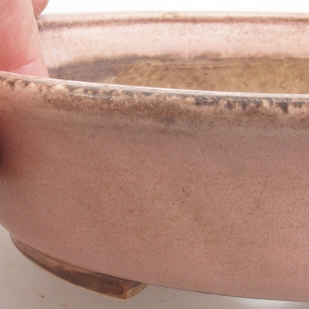 Bonsaischale aus Keramik 10 x 8,5 x 4 cm, braun