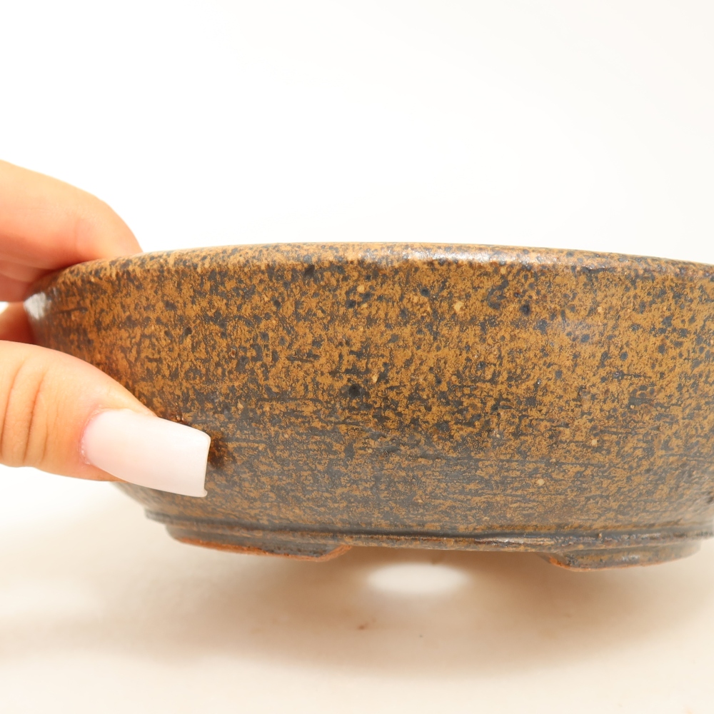 Keramik-Bonsai-Schale 17 x 17 x 5 cm, Farbe: braun