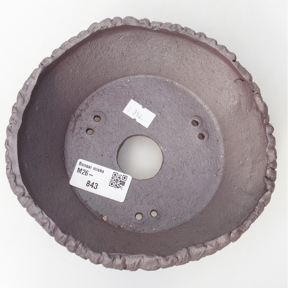 Bonsaischale aus Keramik 16,5 x 16,5 x 6,5 cm, metallfarben