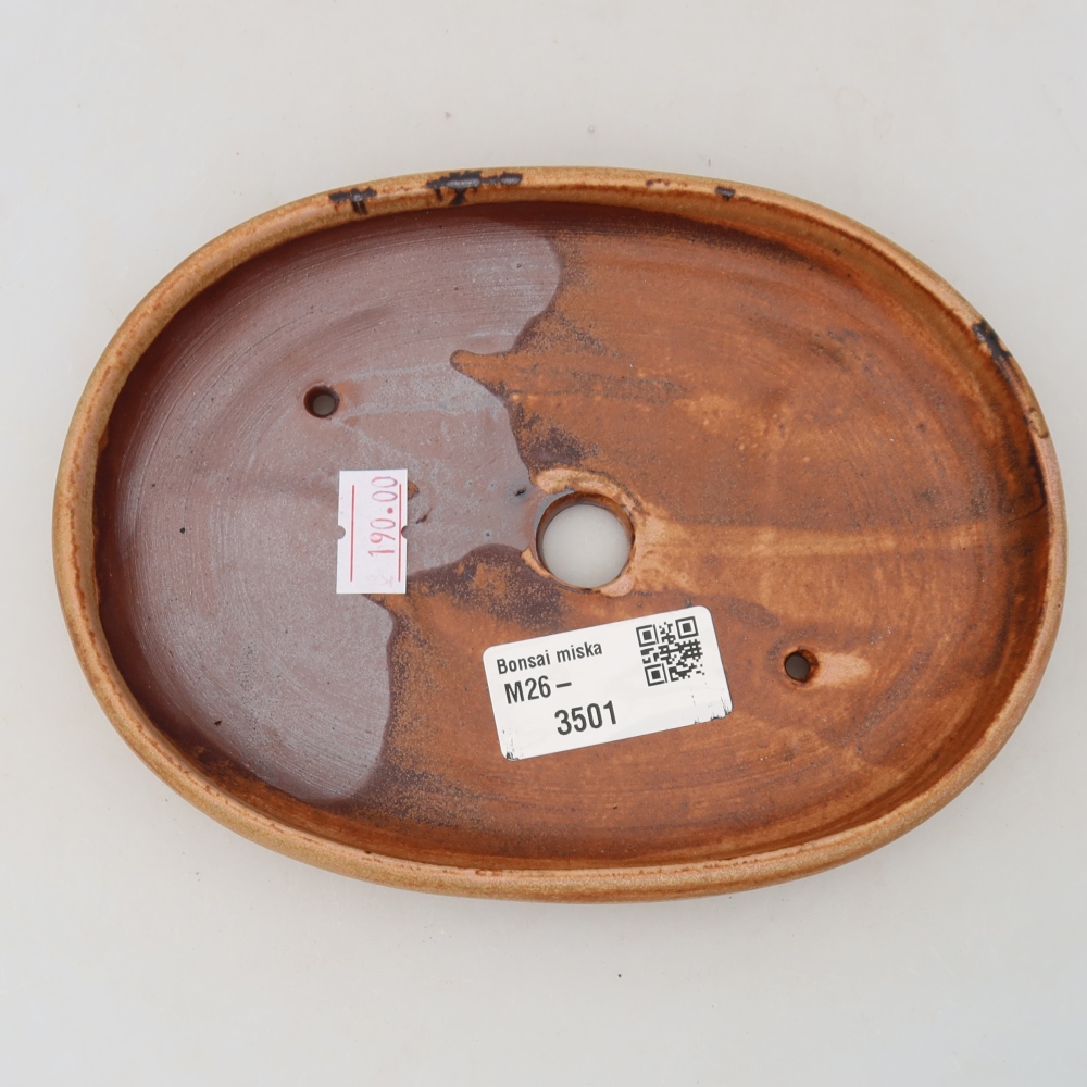Keramik-Bonsai-Schale, 17 × 12 × 2,5 cm, Farbe: Rosa
