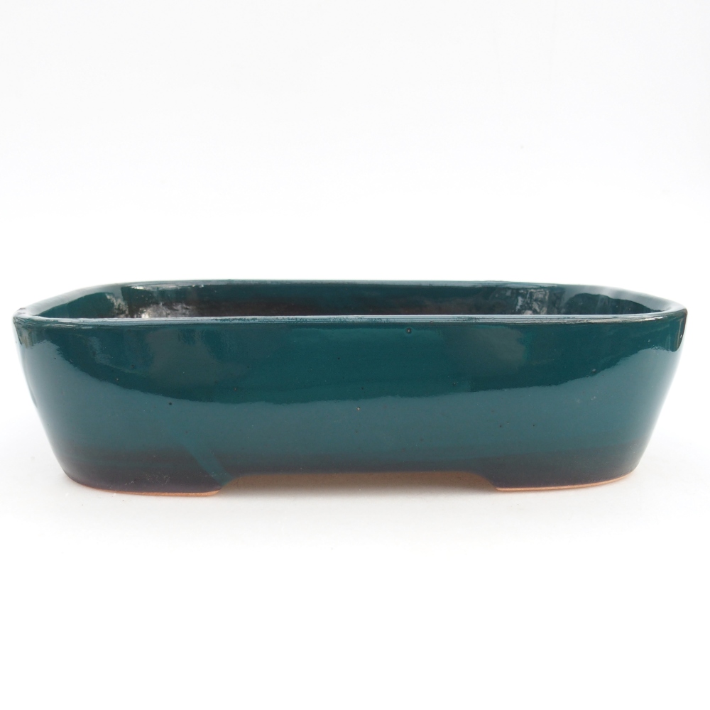 Bonsaischale aus Keramik 23 x 18 x 5,5 cm, grün