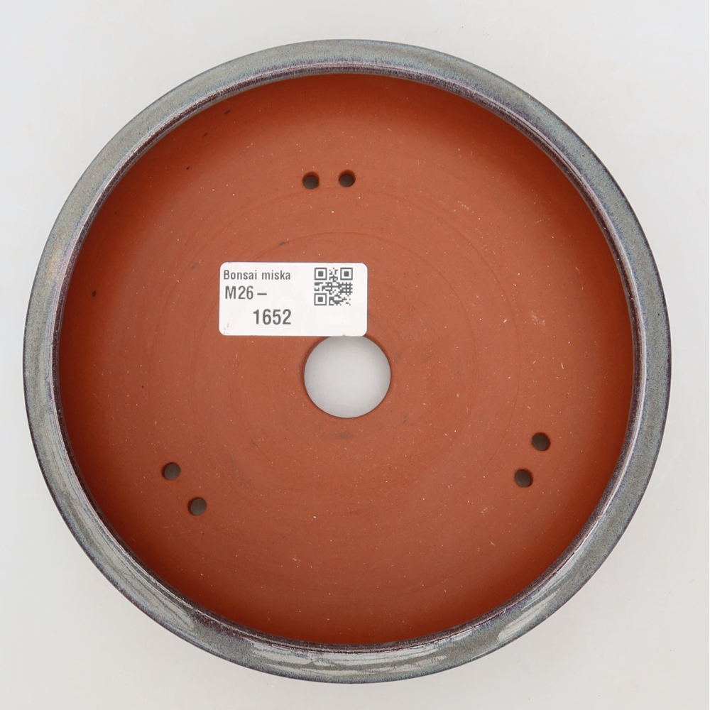 Keramik-Bonsai-Schale, 16 x 16 x 5 cm, Farbe: Grau