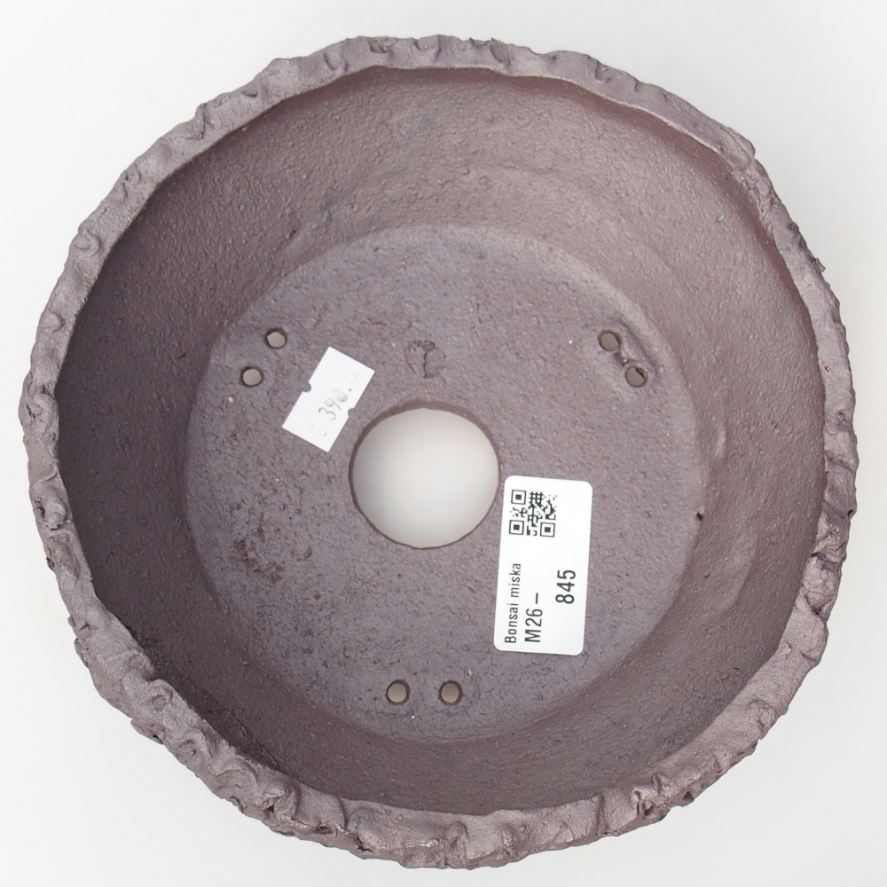 Bonsaischale aus Keramik 17 x 17 x 7 cm, metallfarben