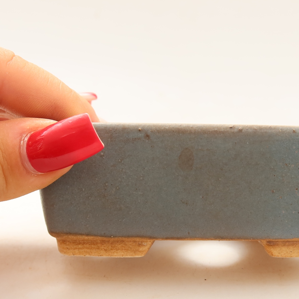 Keramik-Bonsai-Schale 10 x 8 x 3,5 cm, Farbe: Blau
